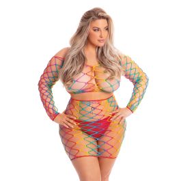 Pink Lipstick Pot of Gold Skirt Set QN